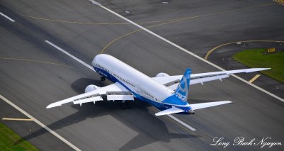 Boeing Dreamliner 787-9, Exiting B-5, Boeing Field, Seattle, Washington  