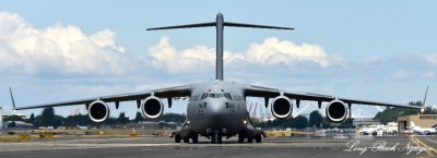C-17 USAF, 437th AW, Charleston AFB, landed Boeing Field, Seattle