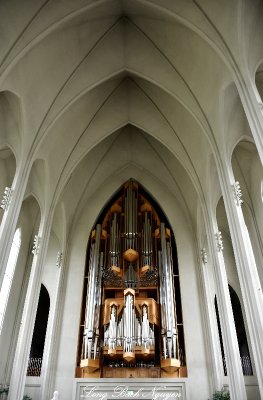 Organ in Hallgrímskirkja, Reykjavik, Iceland  