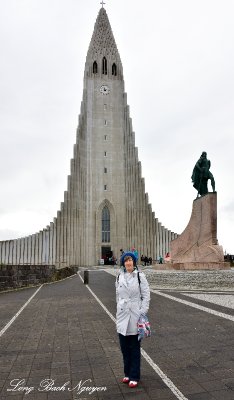 Katherine, Leifur Eiríksson, Hallgrímskirkja, Reykjavik, Iceland  
