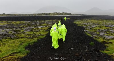 Follow the guide, Hike to Thrihnukagigur volcano, Iceland 