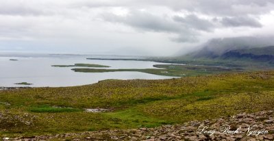 View from Ulfarsfell Point Kollafjordour Iceland  