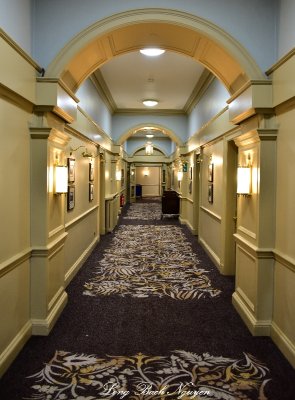 Hallway in hotel Edinburgh Scotland UK  