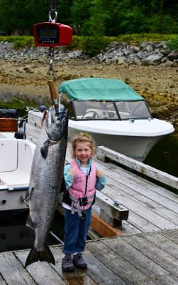 31.4 lbs Salmon vs Kat  