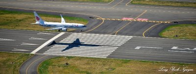 Air China Landing Boeing Field Seattle Washington  