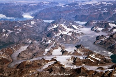 Eastern Mountain and Glacier of Greenland  