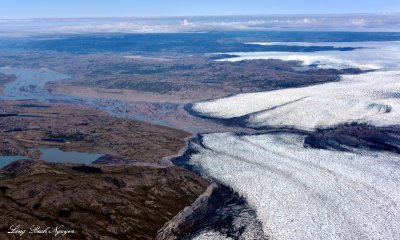 Receding glaciers on Greenland  
