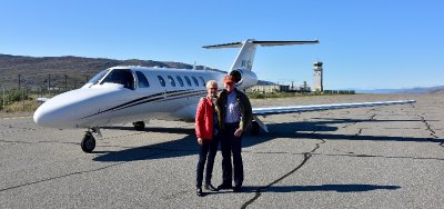 David and Nancy with N67CC Sondre Stromfjord Airport Greenland  