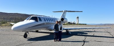 Katherine and Me in Sondre Stromfjord Airport Greenland 