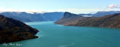 Flying down Davis Strait, Sonder Stromfjord, Greenland  