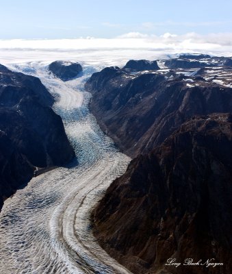 Serminguag Glacier, Sukkertoppen Iskappe Glacier Field, Greenland  