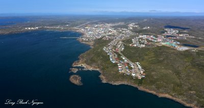 Iqaluit and Iqaluit Airport, Frobischer Bay, Nunavut, Baffin Island, Canada 