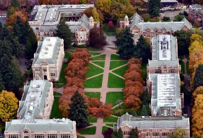 University of Washington Campus, The Quad, Seattle Washington  