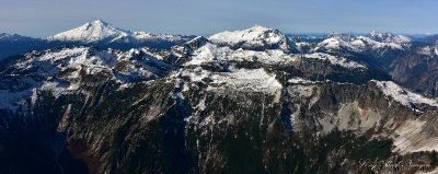 Mt Baker, Mt Shuksan, Mt Crowder, Pioneer Ridge, North Cascades National Park, Washington 
