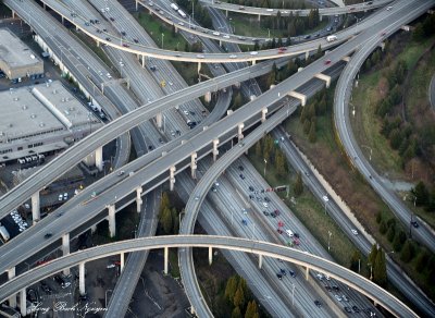 Interstates 5 and 90 interchange, Seattle, Washington  