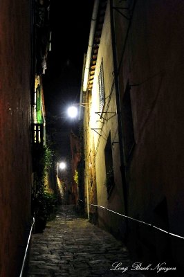 Lighted Alley Montalcino Italy  