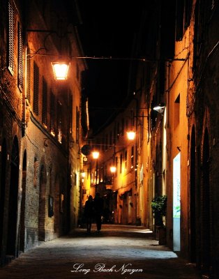 Quite Street in Montalcino, Italy 