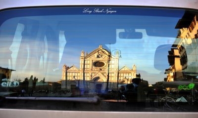 Rear Window of Basilica of Santa Croce, Piazza Santa Croce, Florence, Italy  