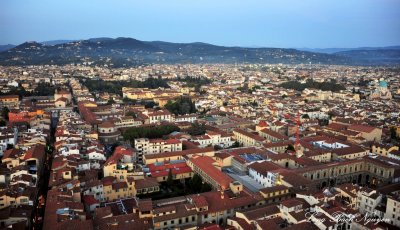 City of Florence from Florence Cathedral, Italy  