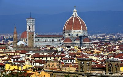  Florence Cathedral, Basilica di Santa Maria del Fiore, Basilica of Saint Mary of the Flower, Giotto Campanile, Florence, Italy