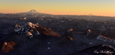 Mt Adams Mt Hood Sunset 