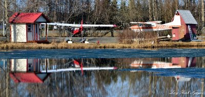 Floatplane on Lake Hood Seaplane Base Anchorage Alaska  