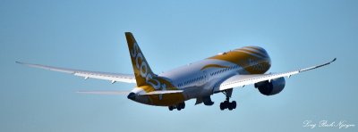 Scoot airlines Boeing 787-9 Dreamliner Flight Test Boeing Field Seattle  