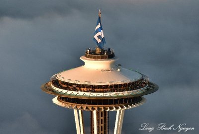 Space Needle Observation Deck and Restaurant, 12th Flag, Seahawks Seattle 