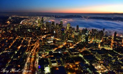 Seattle Skyline, South Lake Union, Capital Hill, Sea of Fog, West Seattle at Sunset  