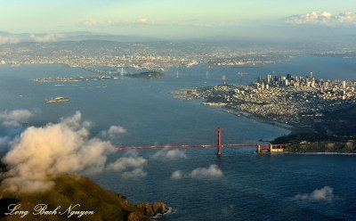 Golden Gate Bridge, Point Diablo, Fort Scott, Presidio of San Francisco, Bay Bridge, Oakland, Alameda