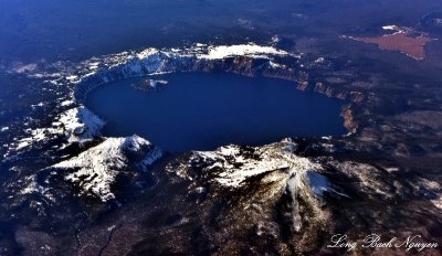 Crater Lake from 43000 feet Oregon  