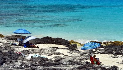 Relaxing at Manini'owali Beach, Kailua-Kona, Big Island, Hawaii  
