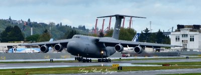 USAF C-5M Galaxy, Travis AFB, aircraft Landed Boeing Field, Seattle  