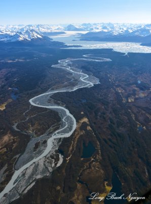 Dangerous River from Harlequin Lake, Yakutat Foreland, Yakutat Glacier, Brabazon Range, Alaska 