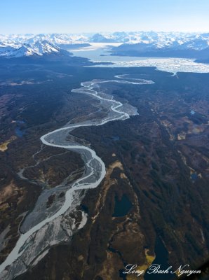 Dangerous River from Harlequin Lake, Yakutat Foreland, Yakutat Glacier, Brabazon Range, Alaska