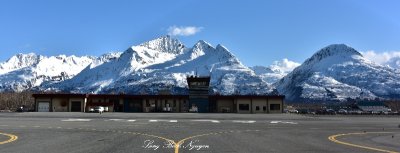 Valdez Airport, Mt Francis, Sugarloaf Mountains, Old Valdez, Port of Valdez, Alaska 