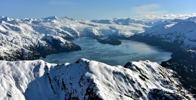 Blackstone Glacier, Northland Glacier, Willard Island, Blackstone Bay, Kenai Mountains, Alaska  