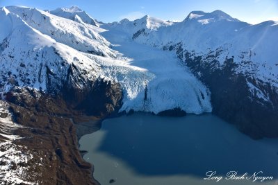 Portage Glacier, Carpathian Peak, Byron Peak, Portage Lake, Kenai Mountain, Alaska 