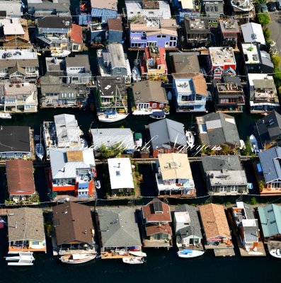 Lake Union Houseboats Seattle Washington  