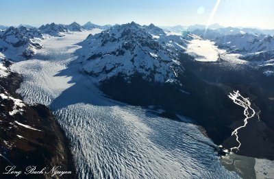 Sheridan Glacier, Mt Murchinson, Sheridan River, Chugach Mountains, Alaska  