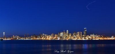 Seattle Skyline and Waterfront, Space Needle, Elliot Bay, Washington  