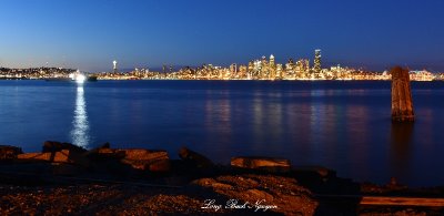 Seattle Skyline and Waterfront, Space Needle, Elliot Bay, Washington 