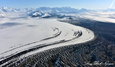 Bering Glacier, Steller Glacier, Khitrov Hills, Waxell Ridge, Chugach Mountains, Alaska  