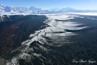 Malaspina Glacier, Chaix Hills, Agassiz Glaicer, Mount Cook, Mount Augusta, Wrangell-St Elias National Park, Alaska