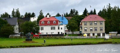 Houses around Reykjavik Iceland 