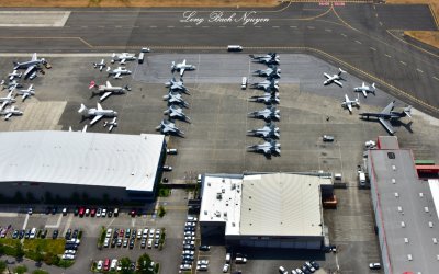 Clay Lacy Aviation Seattle Ramp, US Navy F-18, Seattle 