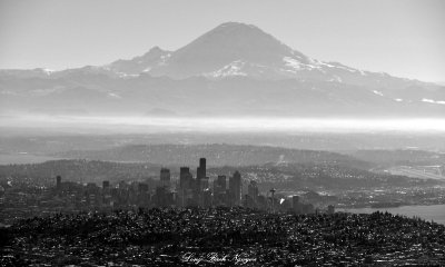 Mount Rainier, Downtown Seattle, Boeing Field, Lake Washington 