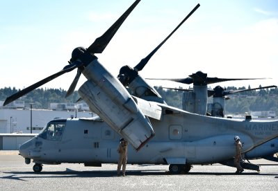 MV-22 Osprey, VMM-166, Clay Lacy Aviation,Boeing Field, Seattle, Washington  