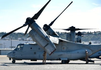 MV-22 Osprey, VMM-166, Clay Lacy Aviation,Boeing Field, Seattle, Washington