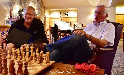 Stephen and dad Stan, Eagle Nook Resort, Canada   